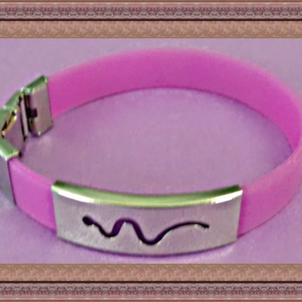 Purple Silicone Snake Design Bracelet Biker Chic Punk Rock Style For Teens/Kids